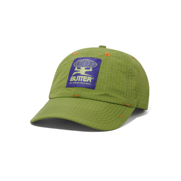 【BUTTER GOODS】 All Terrain 6 Panel Cap, Rust / Sand RoundedLogo6PanelCapWashedBrow