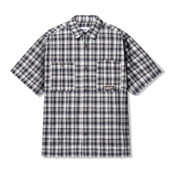 Asymmetrical S/S Shirt, Navy – Butter Goods 