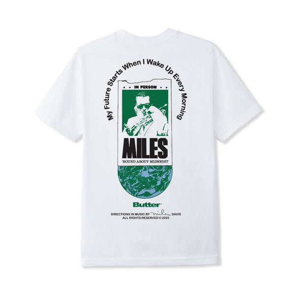 【Butter Goods】 Round About Midnight Tee Tシャツ Round About Midnight Tee, White – Butter Goods