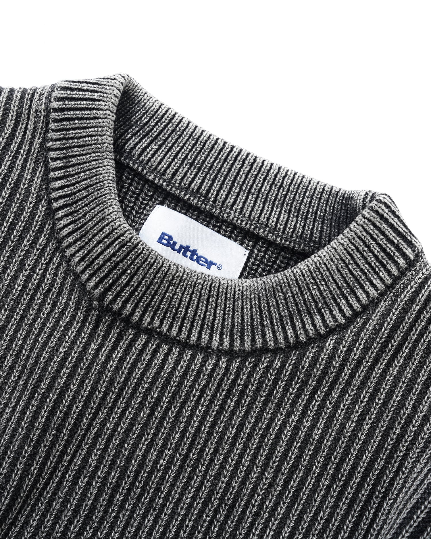 Bleach Knit Sweater, Black