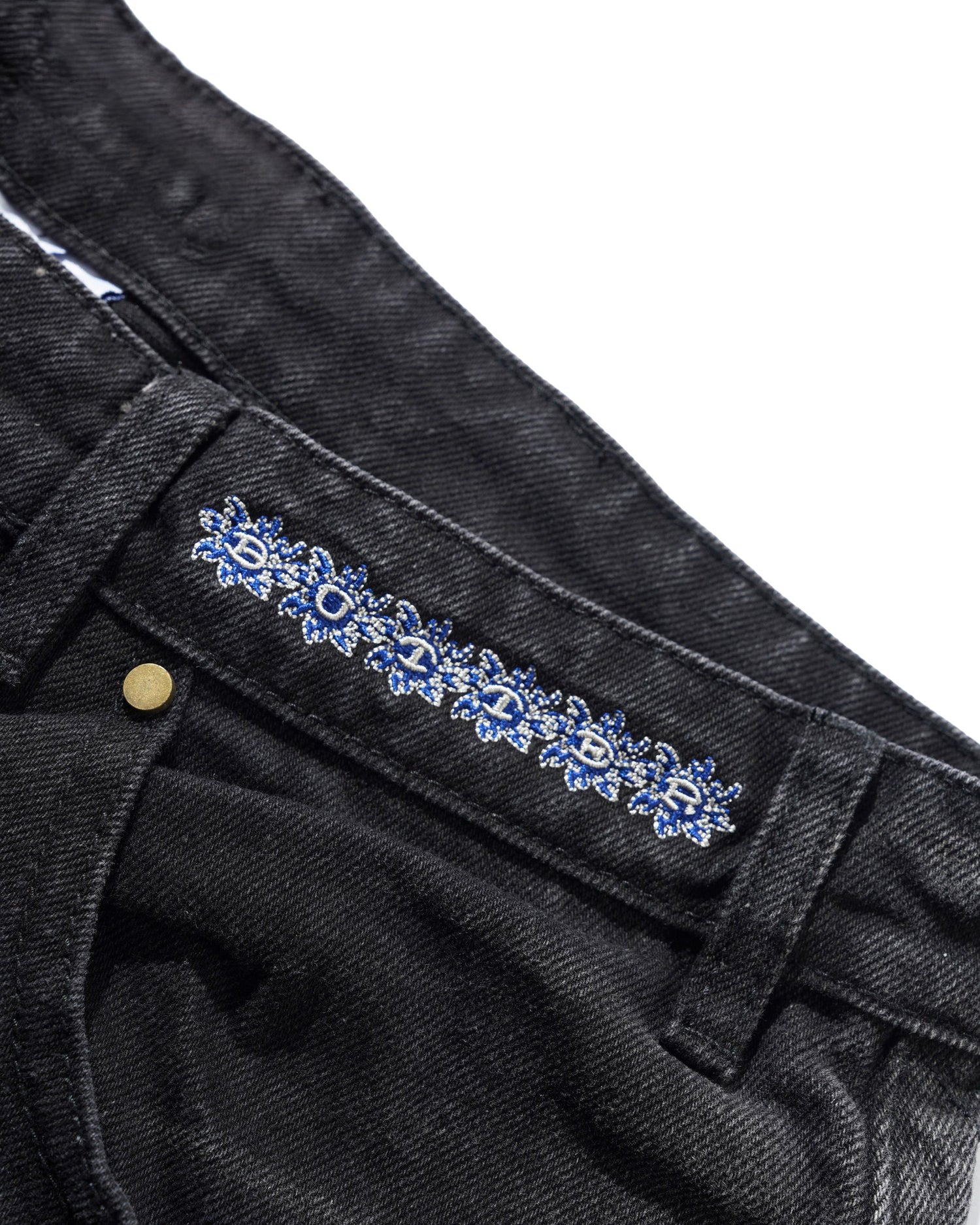 Bronco Denim Shorts, Washed Black