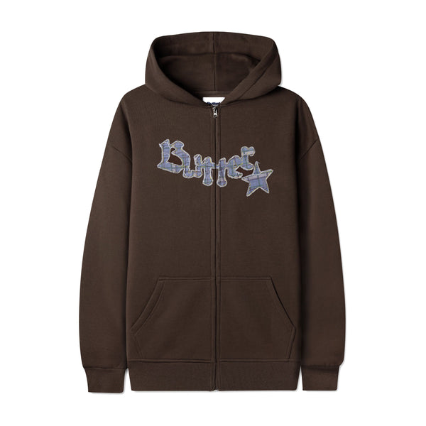 【BUTTER GOODS】 Equipment Applique Crewneck, Washed Black Butter Equipment Applique Crewneck - Washed Black