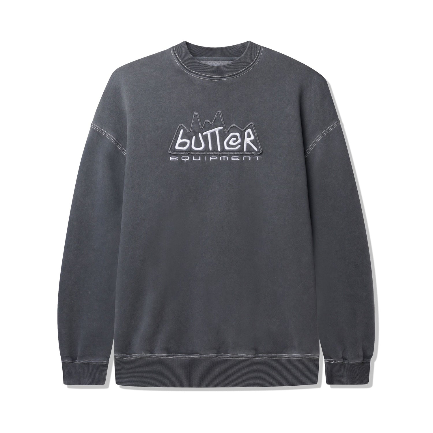 Equipment Applique Crewneck, Washed Black