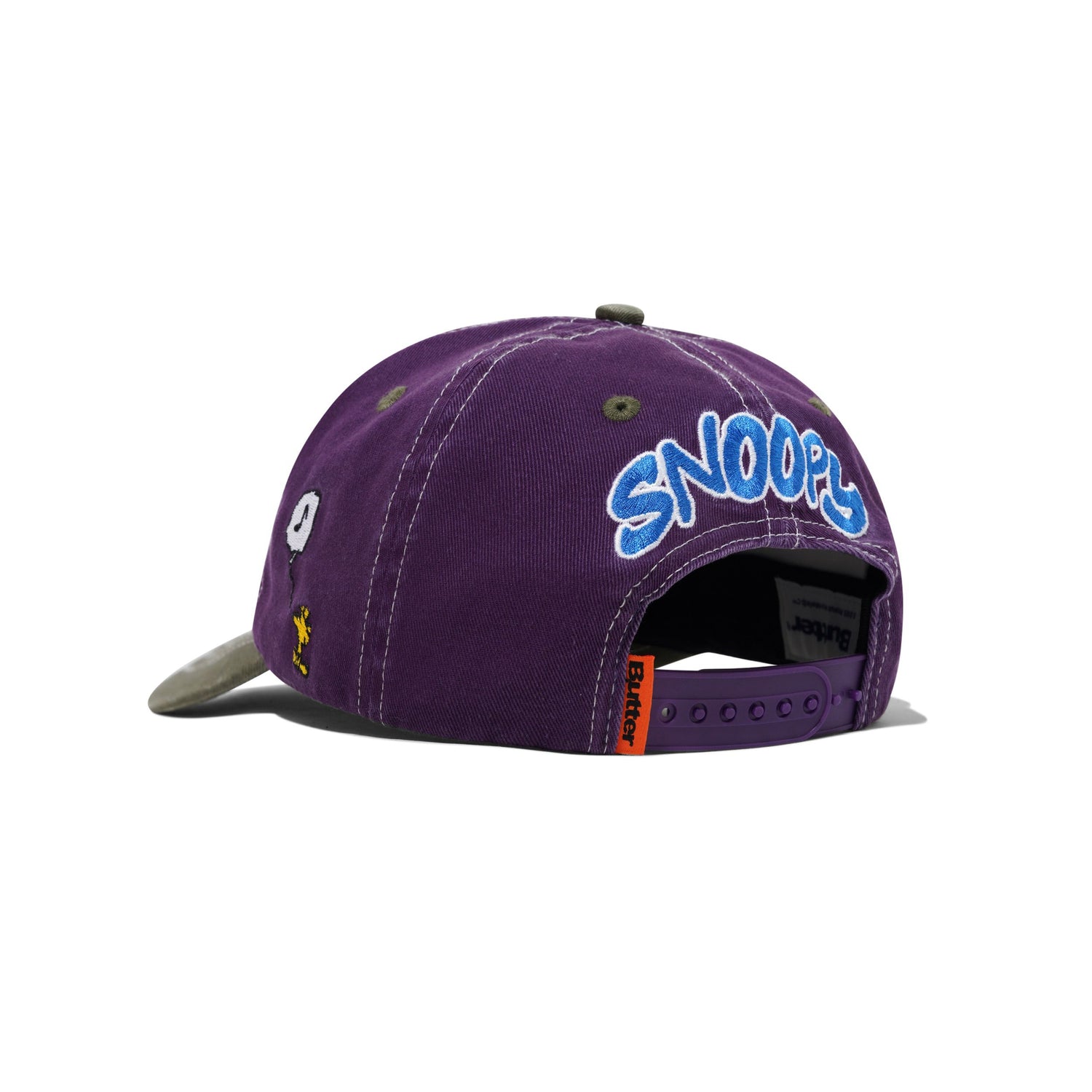 Music Snapback Cap, Washed Purple / Fern