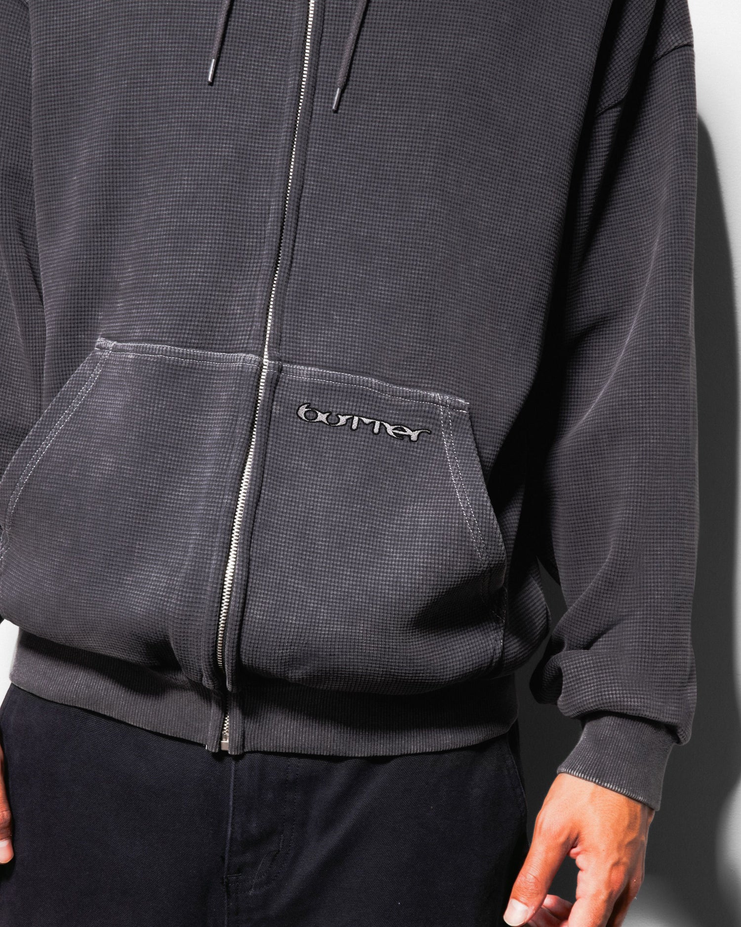 Waffle Zip-Thru Hood, Urchin Overdye