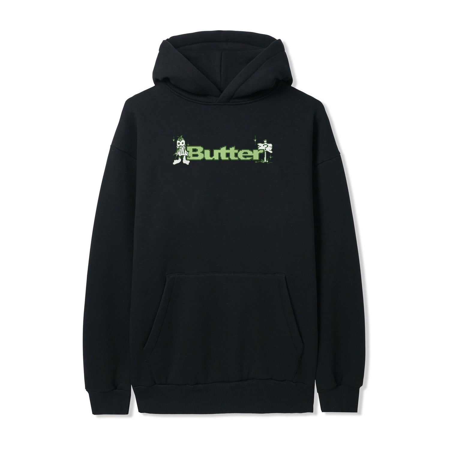 Quest Logo Pullover Hood, Black