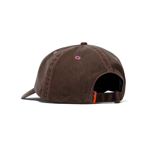 Rounded Logo 6 Panel Cap, Washed Brown – Butter Goods