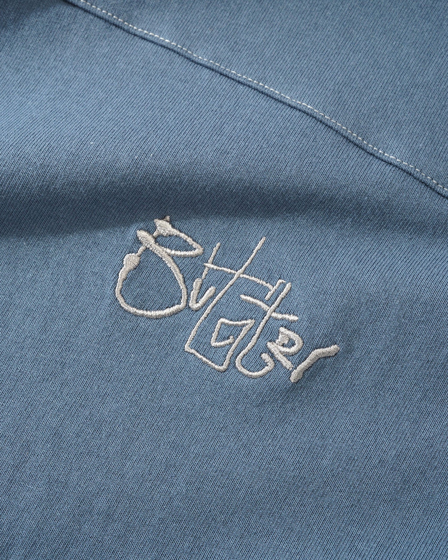 Scribble Football Tee, Steel Blue / Grey