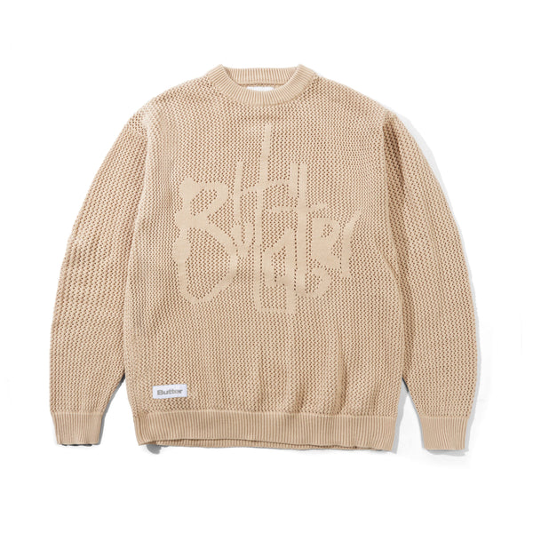 さらに100円引き◆ISTKUNST◆SCRIBBLE BTY KNIT Scribble Knit Sweater, Cream – Butter Goods
