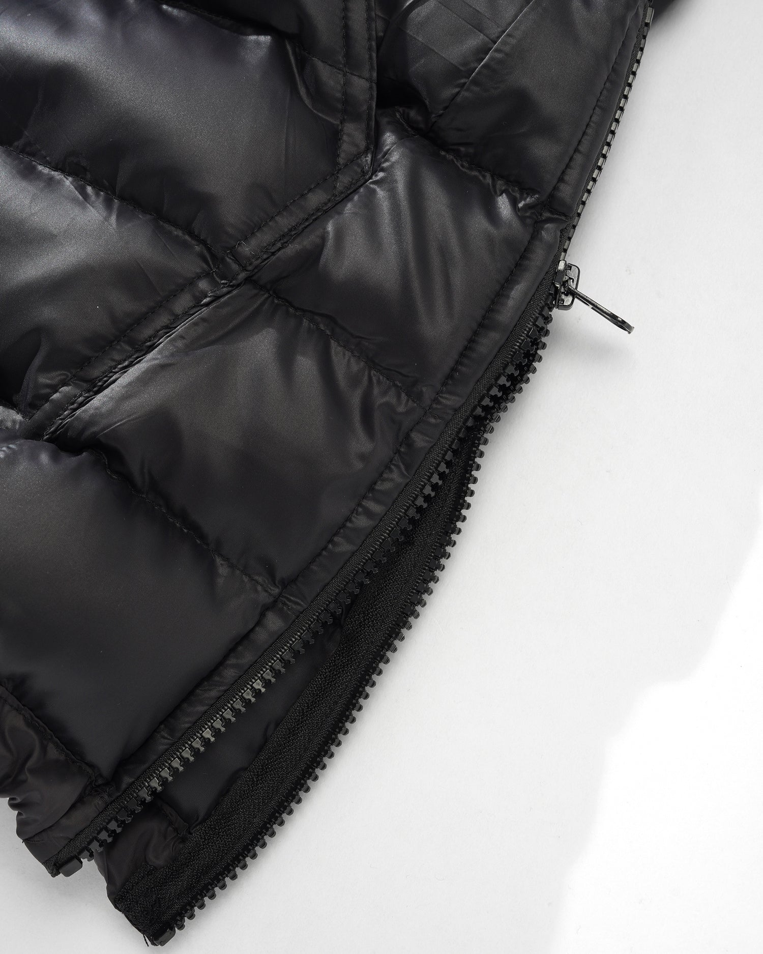 Shiny Anorak Puffer Jacket, Black