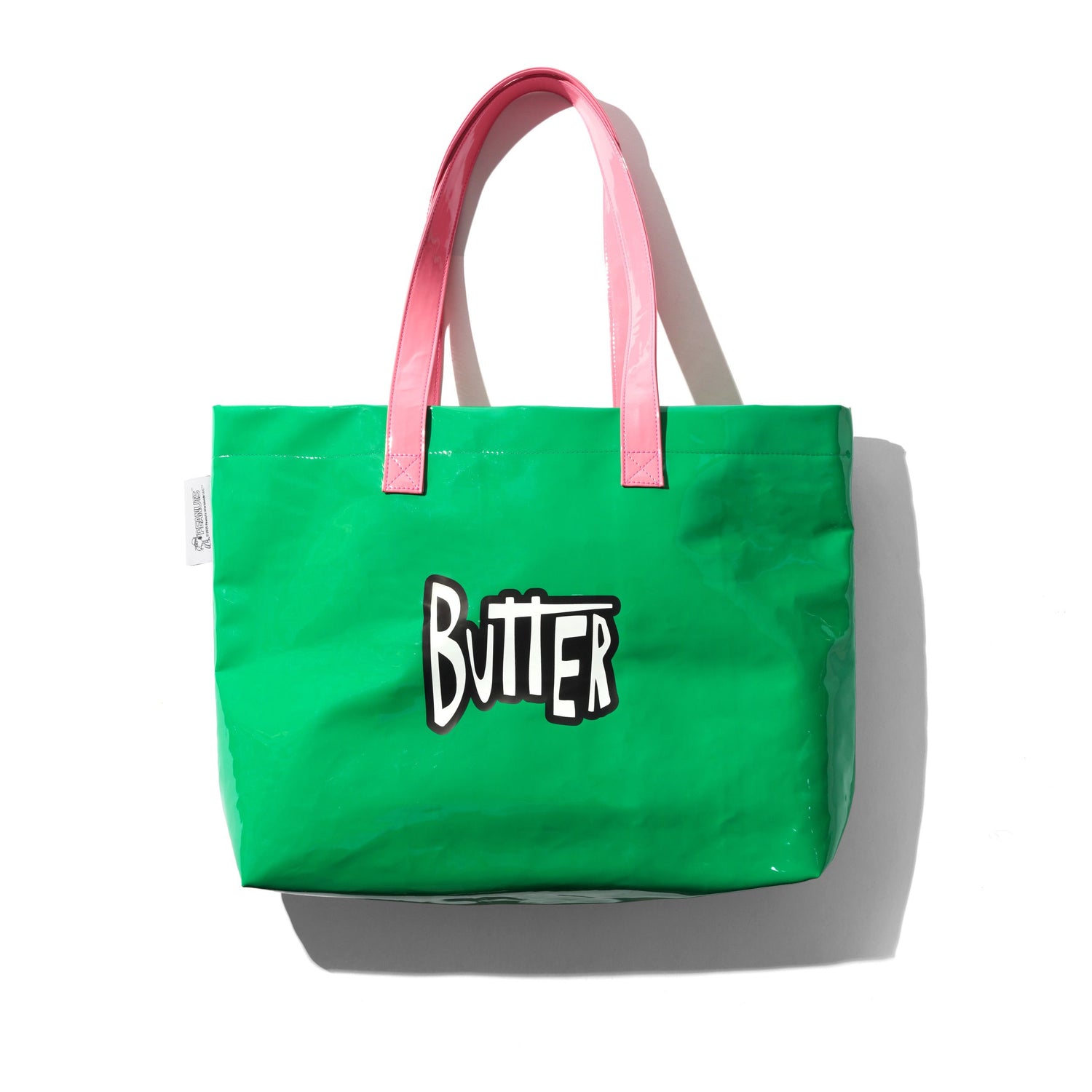 Shopper Tote, Green / Light Pink