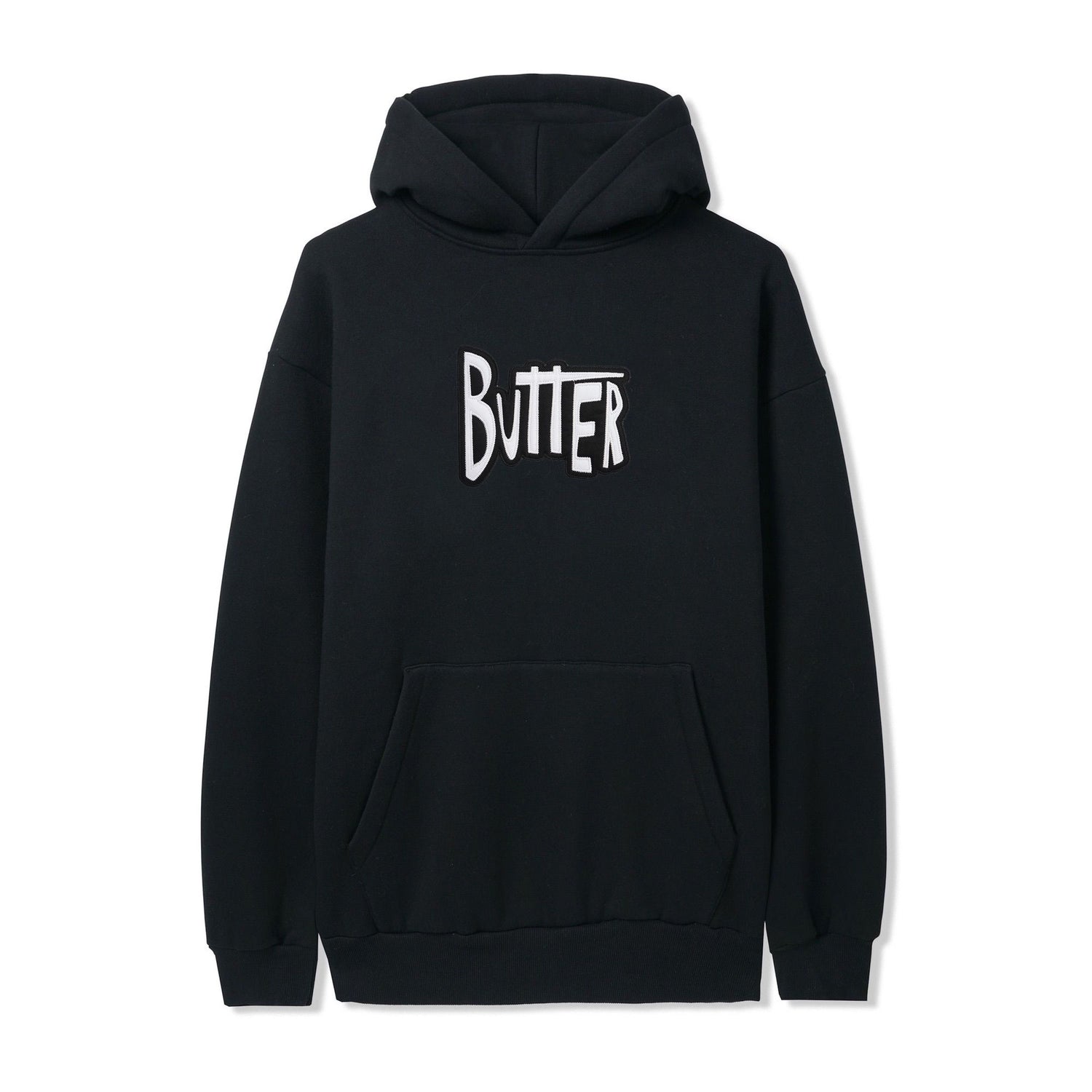 Sketch Applique Pullover Hood, Black