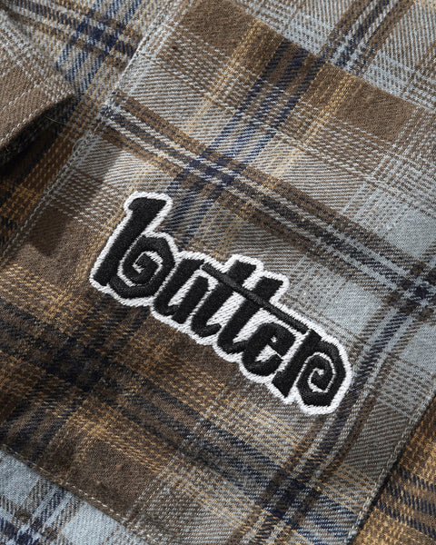 SwirlPlaidShirtBrown-