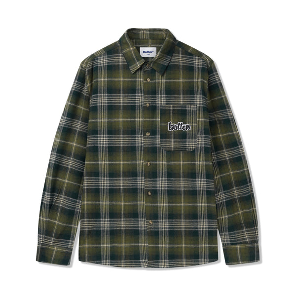 【BUTTER GOODS】Bugs Flannel Shirt Green Ace Shirt, Green – Butter Goods
