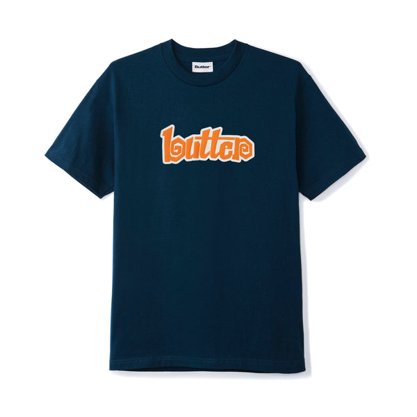 【BUTTER GOODS】 Tempo Logo Tee, Navy Tempo Logo Tee, Black – Butter Goods