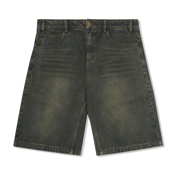 Butter Goods x Blue Note Pleated Denim Shorts - Washed