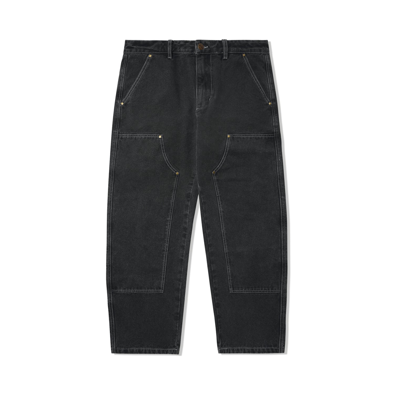 Work Double Knee Pants, Washed Black