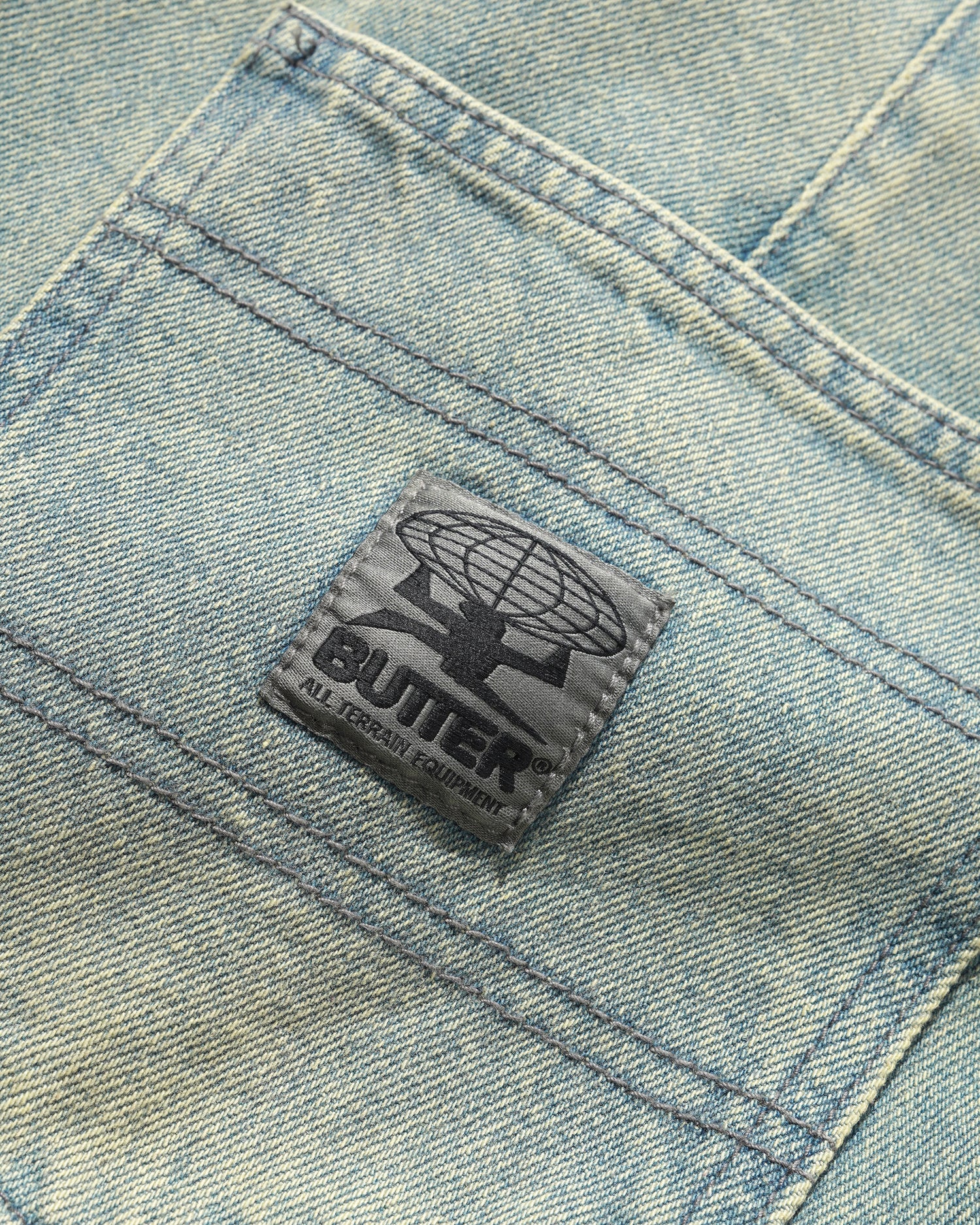 Wide Cut Denim Jeans, Tinted Blue Wash