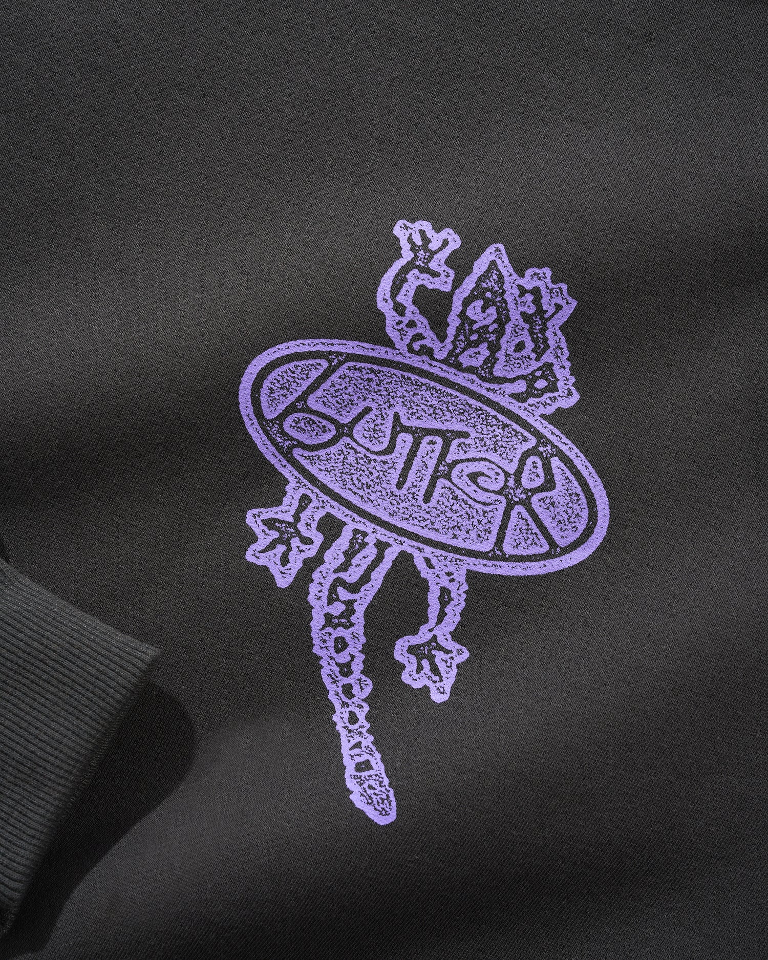 Wipeout Pullover Hood, Washed Black