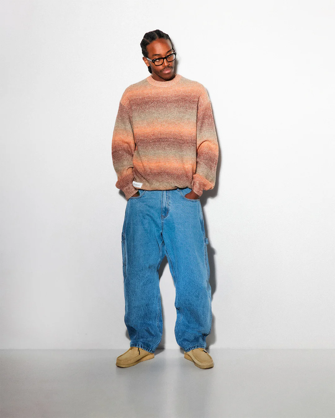 Beams Knit Sweater, Ochre