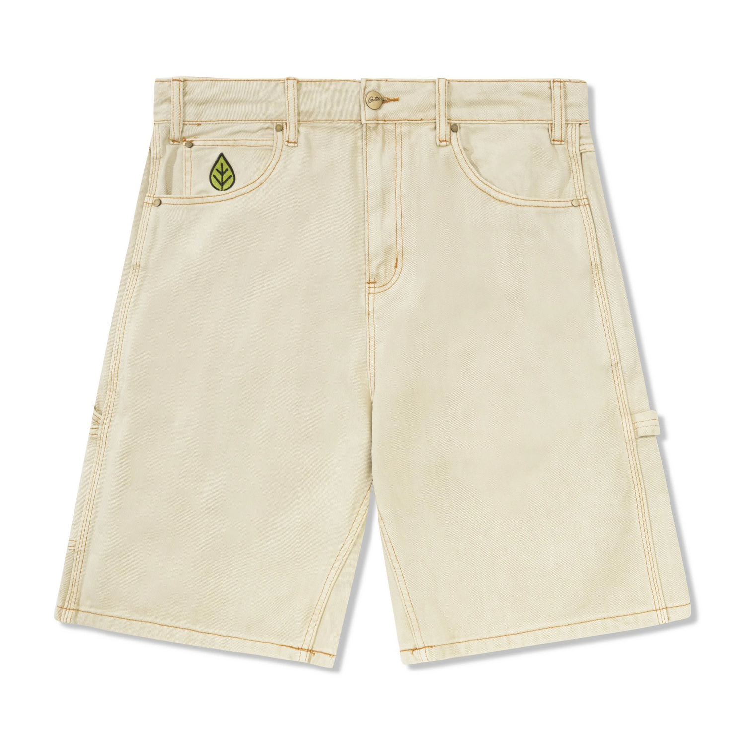 Weathergear Heavy Weight Denim Shorts, Washed Khaki