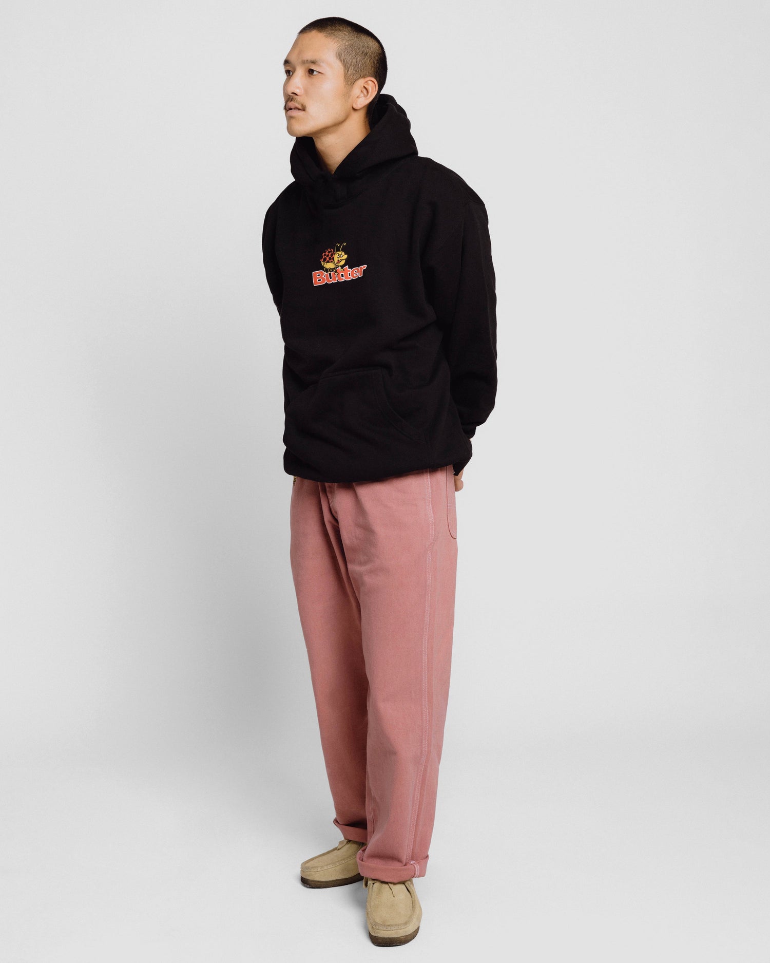 Bug Denim Pants, Washed Burgundy