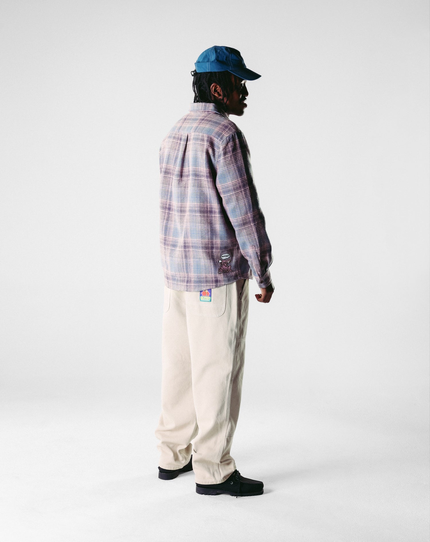 Rodent Flannel Shirt, Pink / Grey