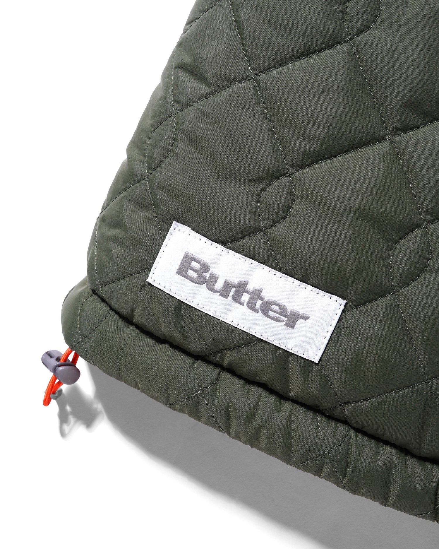 Chainlink Reversible Puffer Vest, Army / Orange