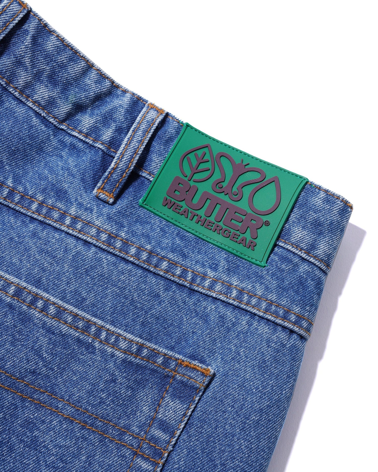 Weathergear Heavyweight Denim Pants, Washed Indigo