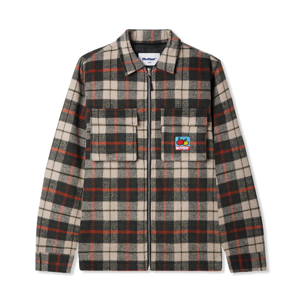 Grove Plaid Overshirt, Natural / Midnight / Red – Butter Goods