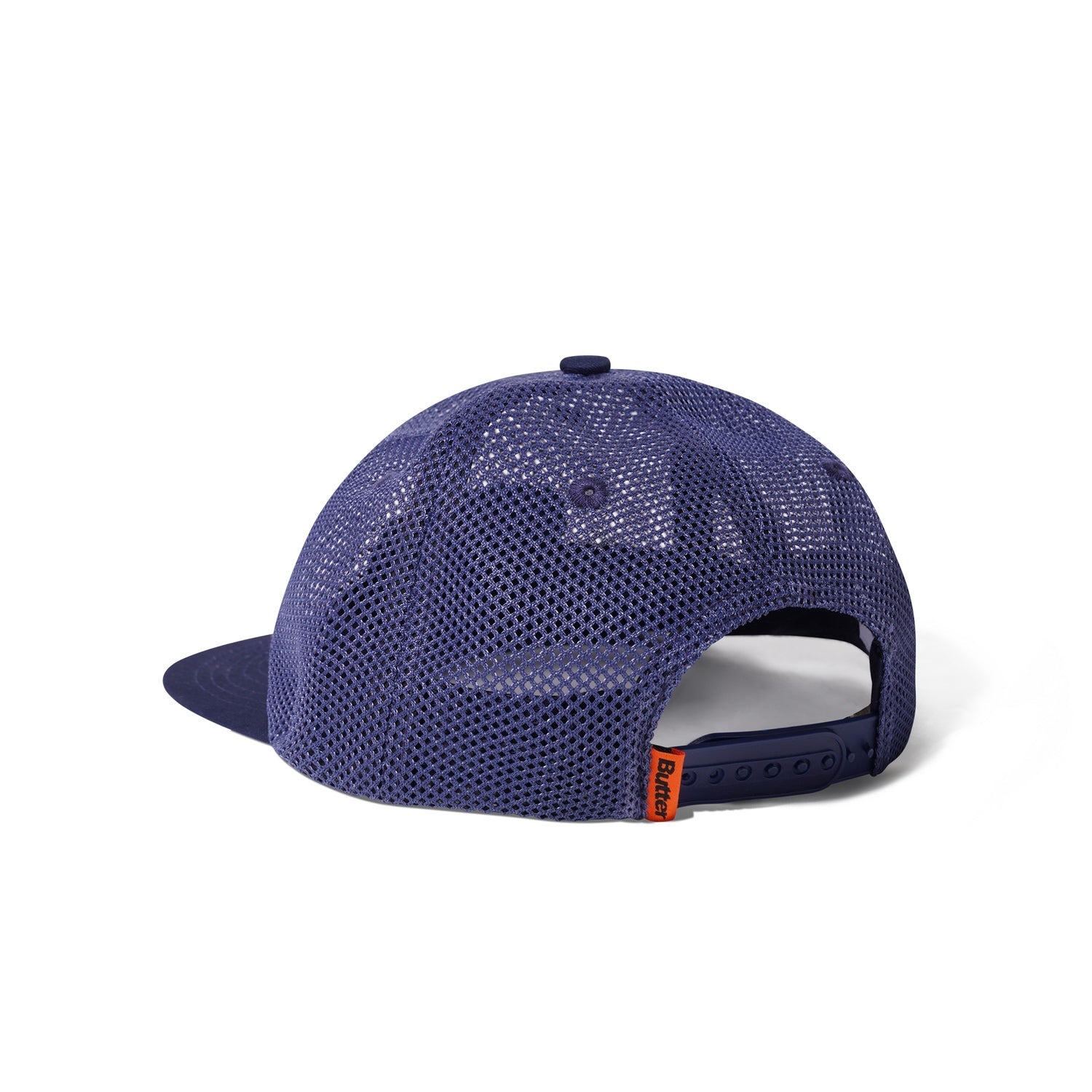 Mesh Shallow Snapback Cap, Indigo