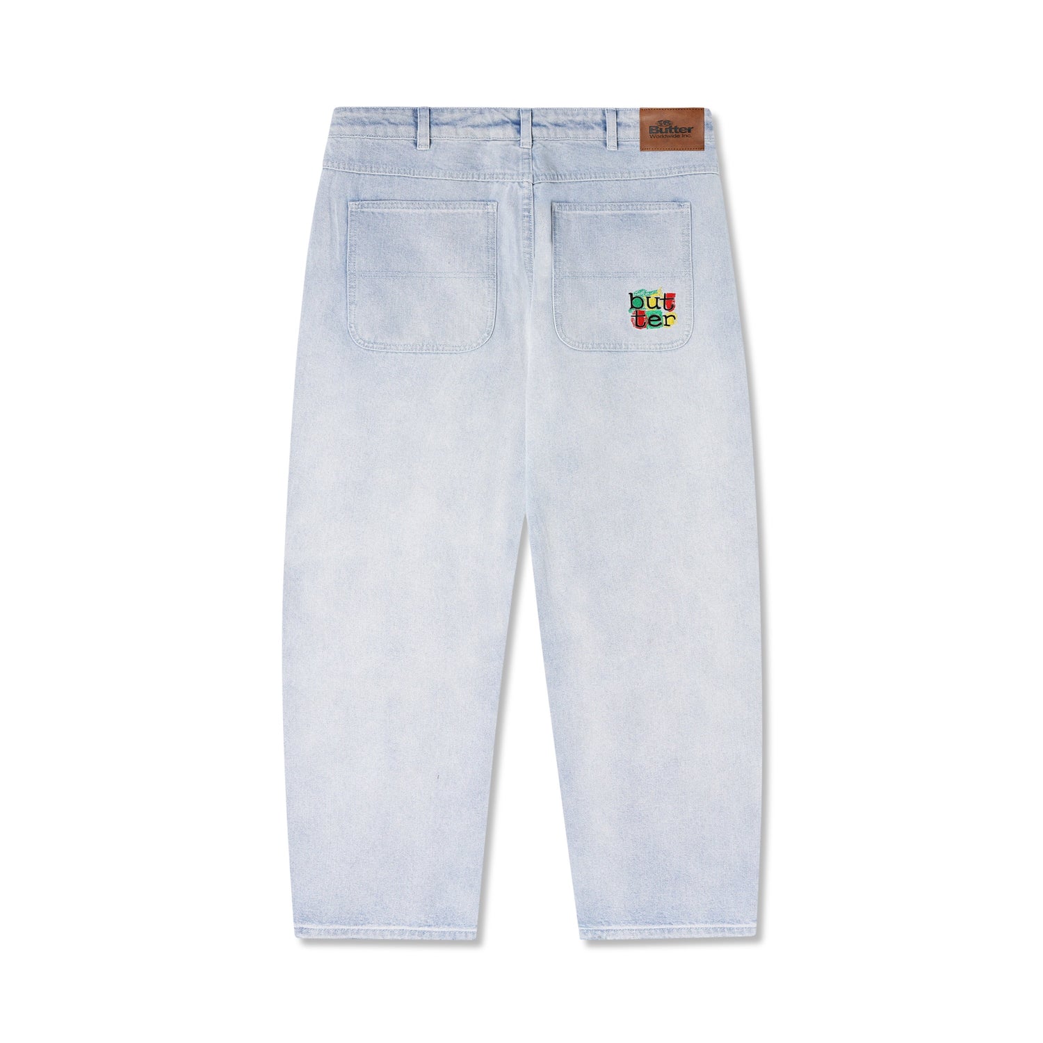 Scribble Denim Pants, Light Blue