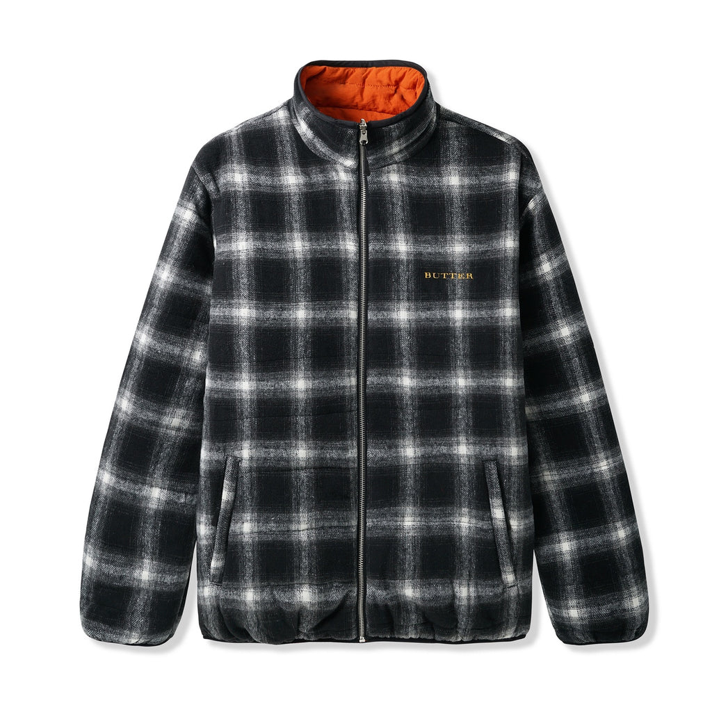 Shadow Plaid Reversible Puffer Jacket