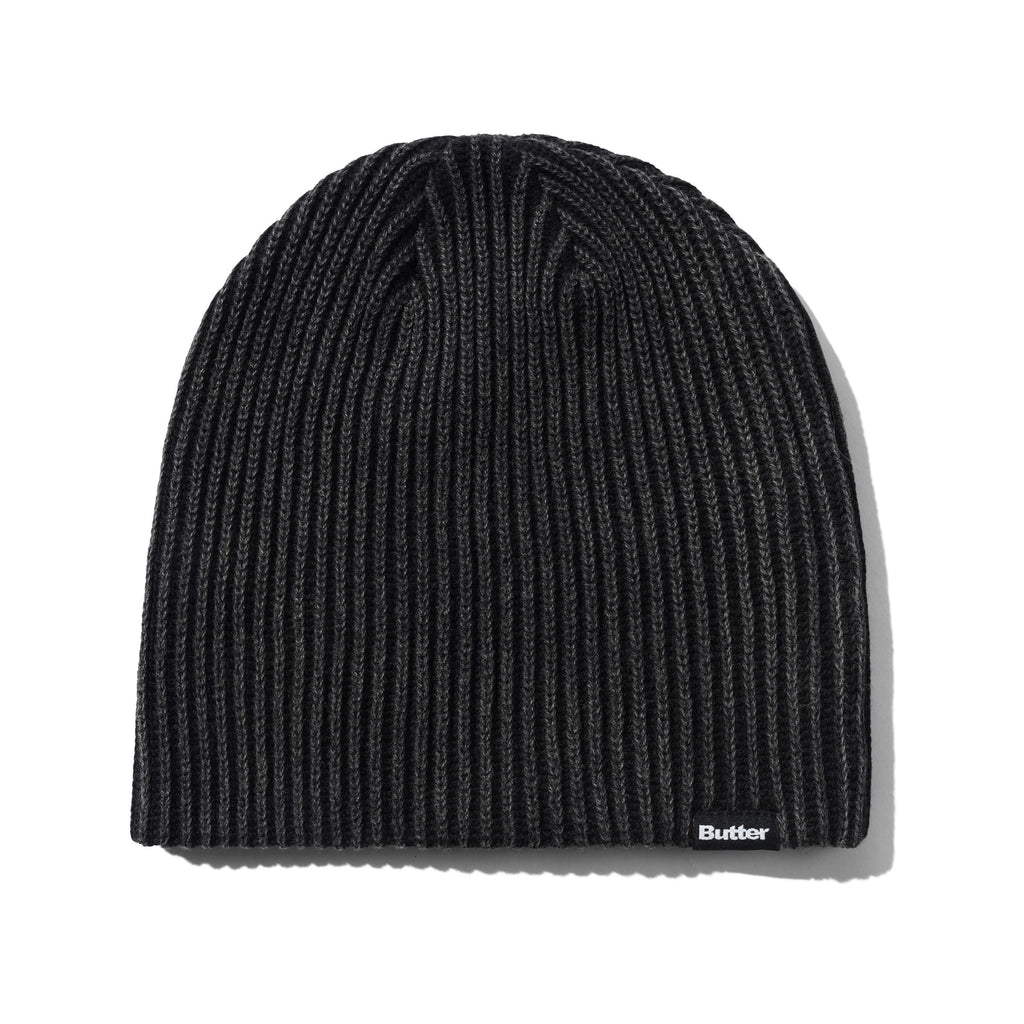Ribbed Skully Beanie Washed Black