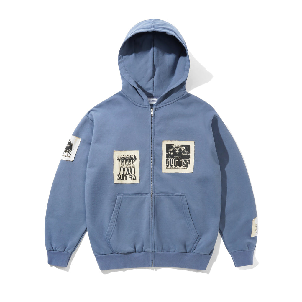 Patches Zip-Thru Hood Washed Steel