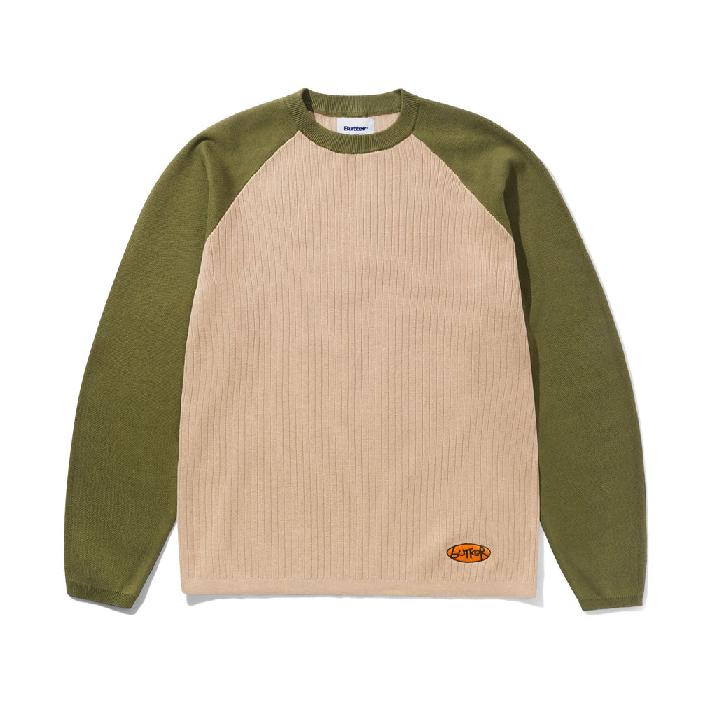 Abseil Knit Sweater Tan / Army