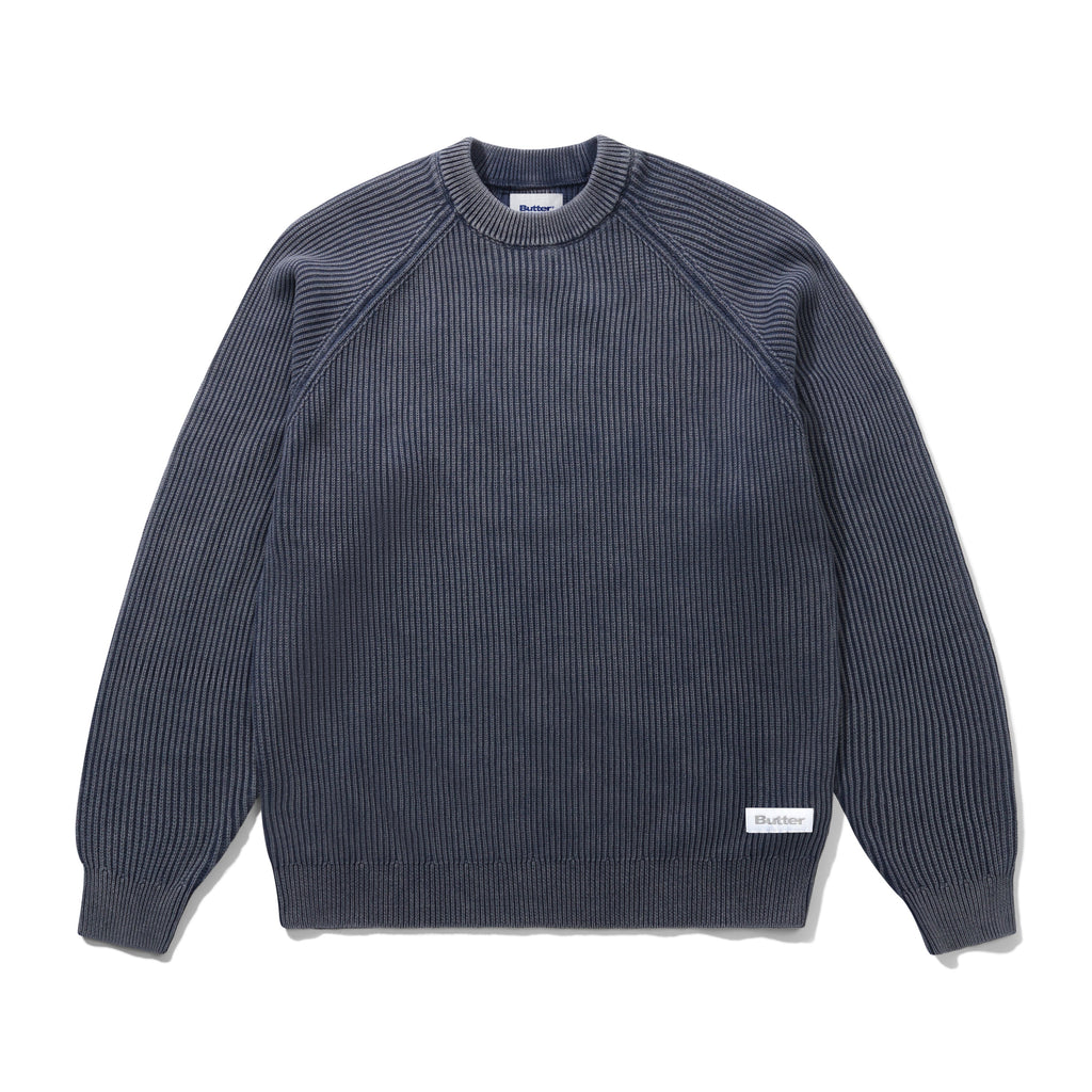 Bleach Knit Sweater Navy