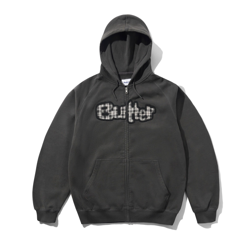 Stretch Zip-Thru Hood Washed Black