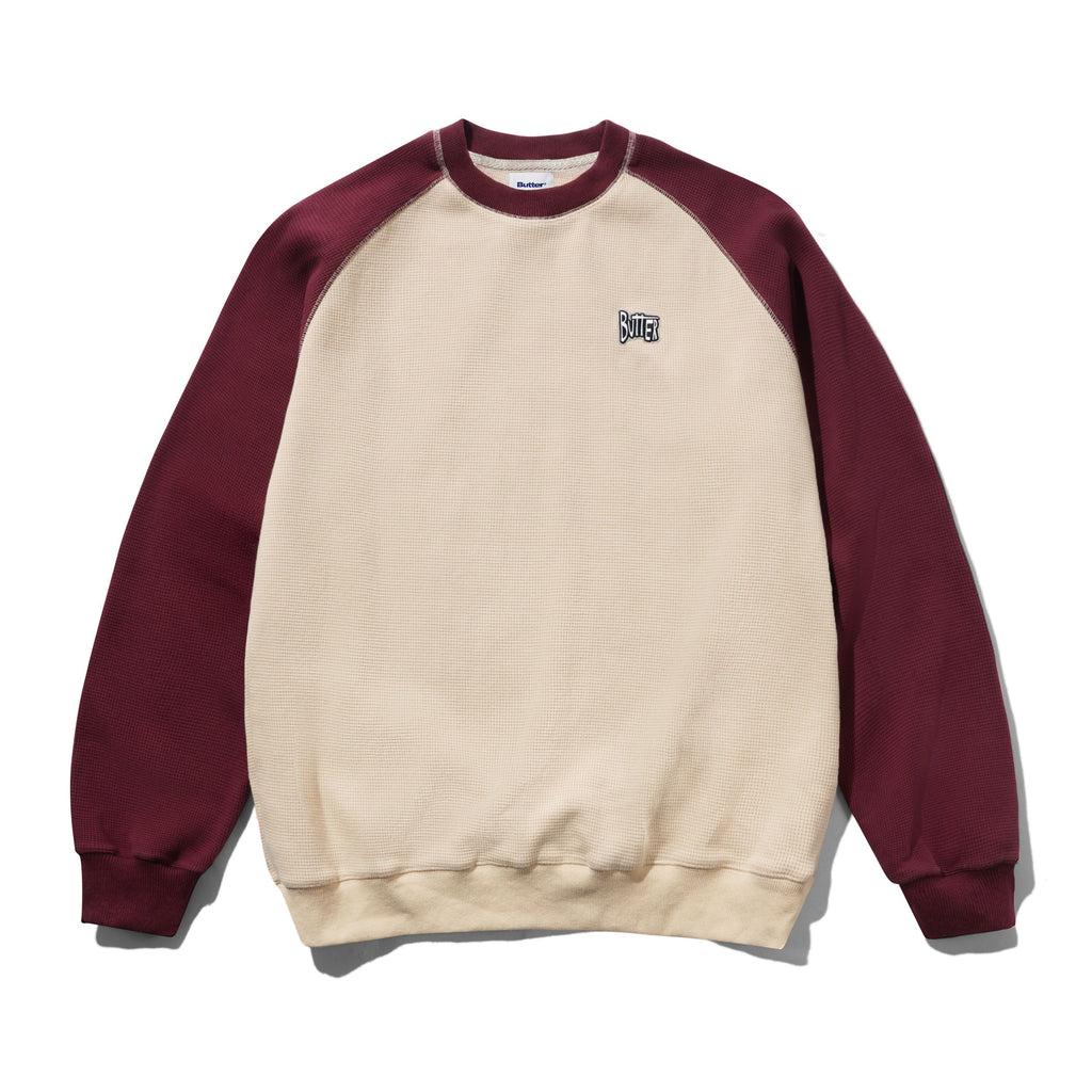 Sketch Waffle Crewneck Cream_Red