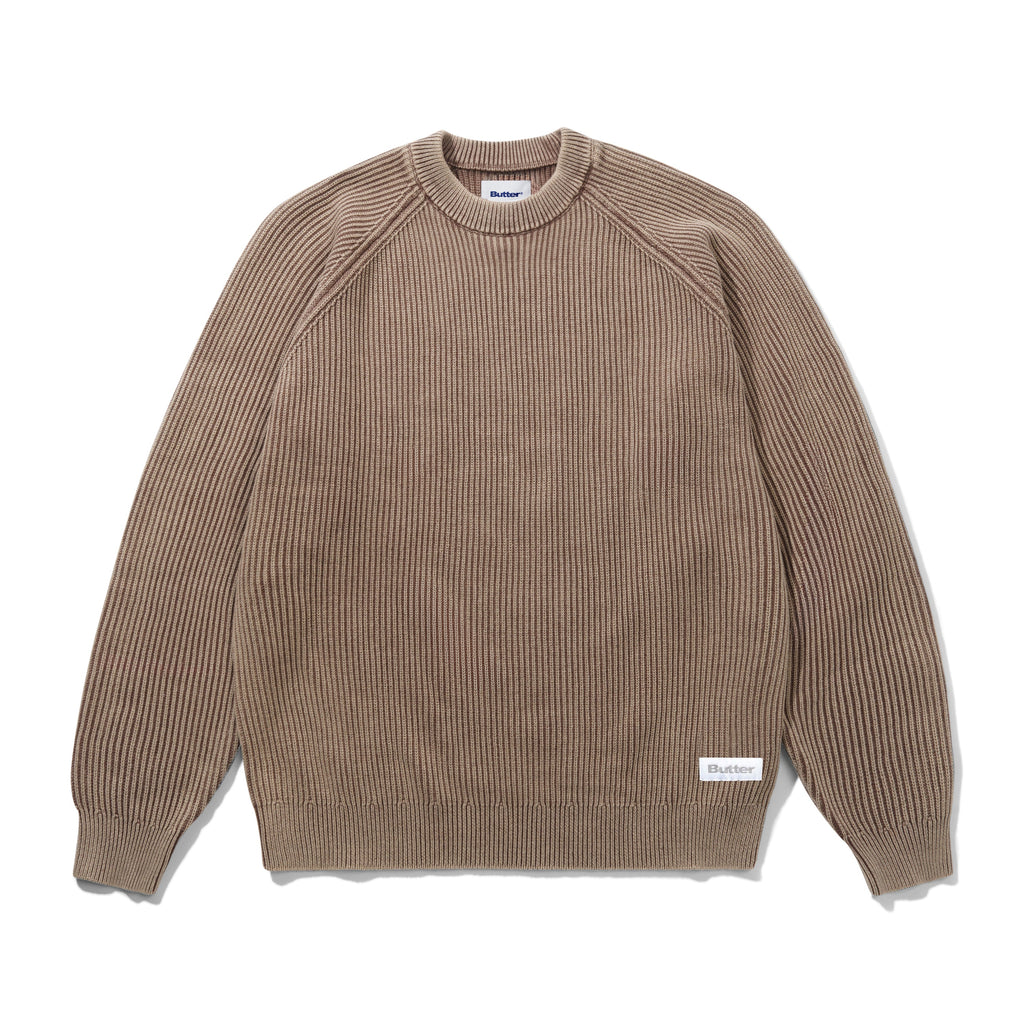 Bleach Knit Sweater Brown