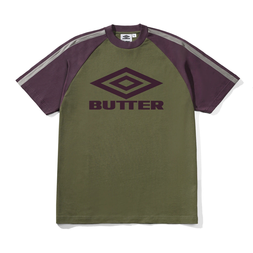 Diamond Logo Raglan Tee Army / Eggplant