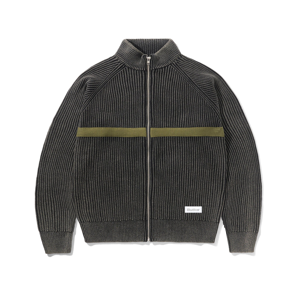 Bleach Zip Thru Knit Black