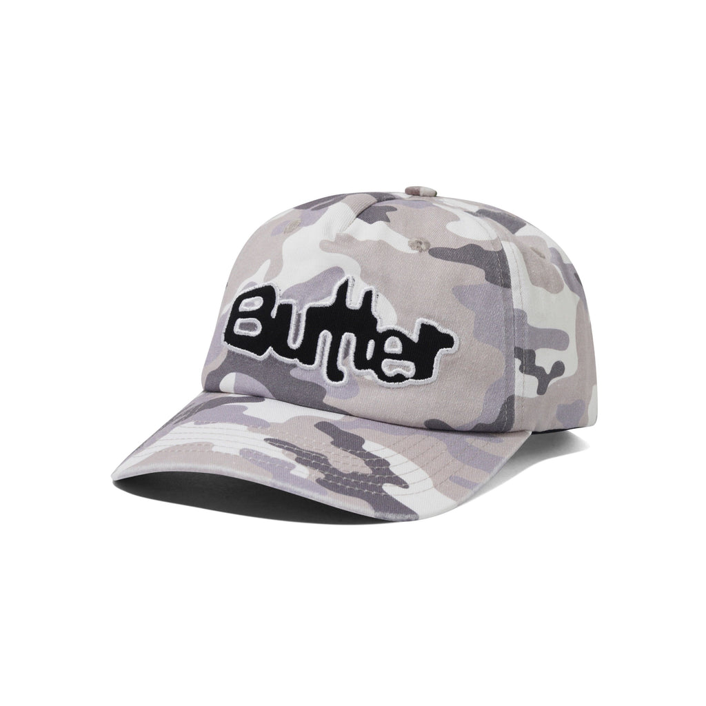 Stretch 5 Panel Cap Washed Snow Camo