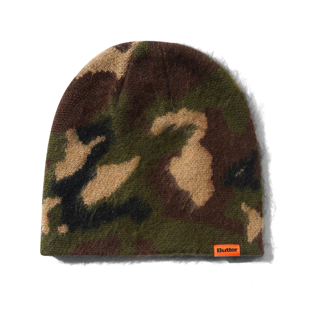 Mohair Skully Beanie Woodland Camo