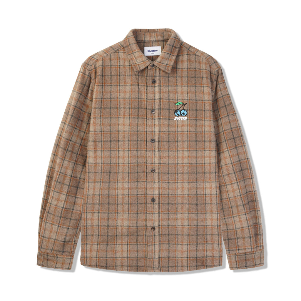 Cherry LS Plaid Shirt