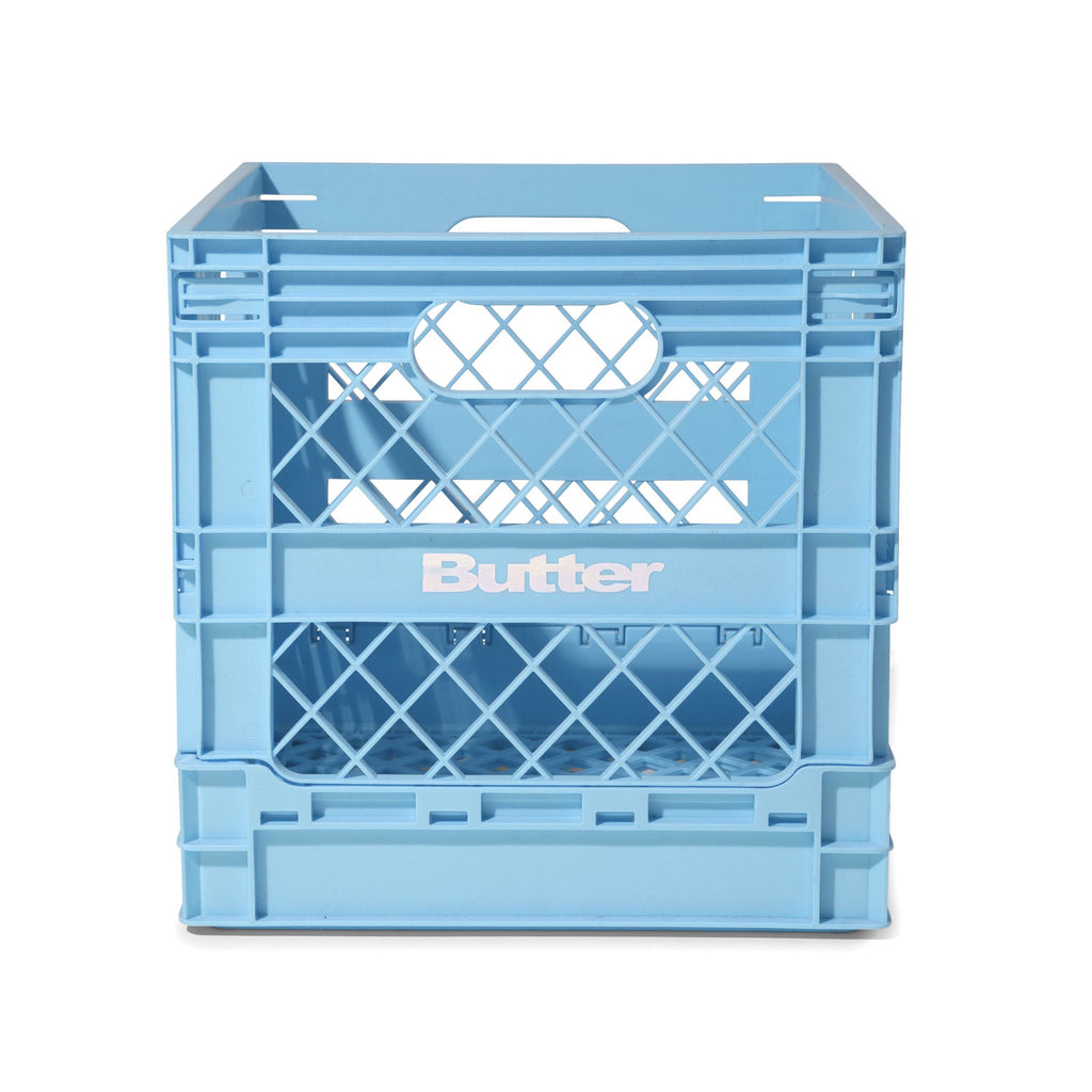 Collapsable Record Crate Sky Blue