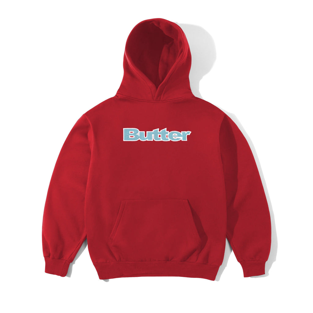 Ripstop Logo Applique Pullover Hood Red