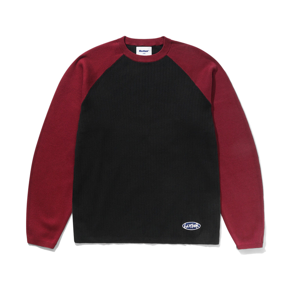 Abseil Knit Sweater Black / Burgundy
