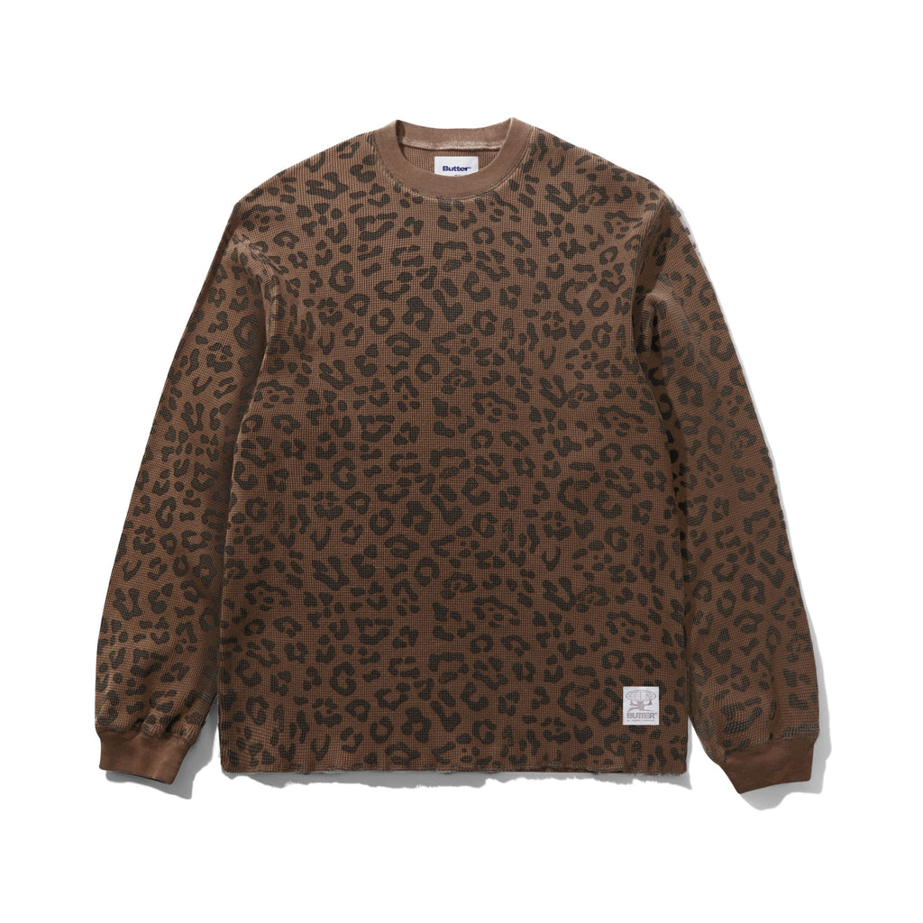Waffle L_S Top Leopard