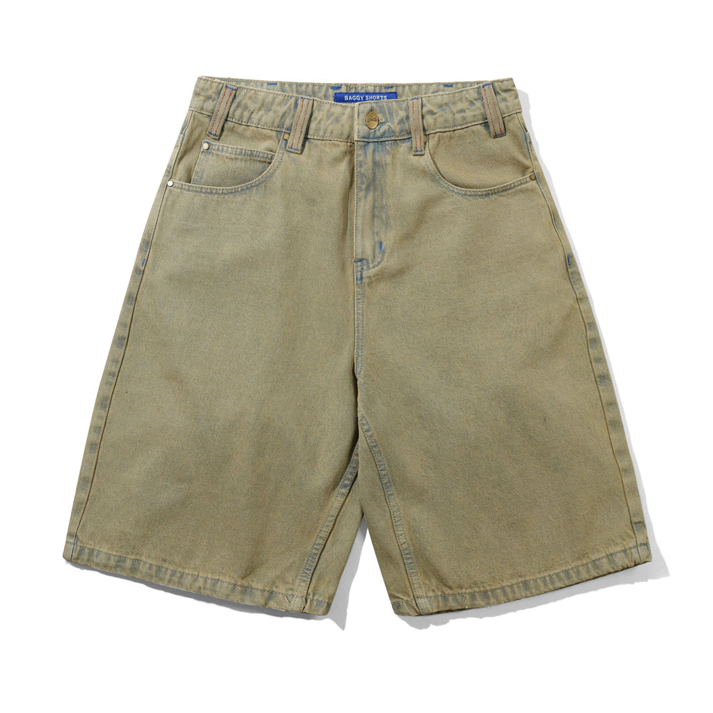 Serif Baggy Denim Shorts Sunfade Blue